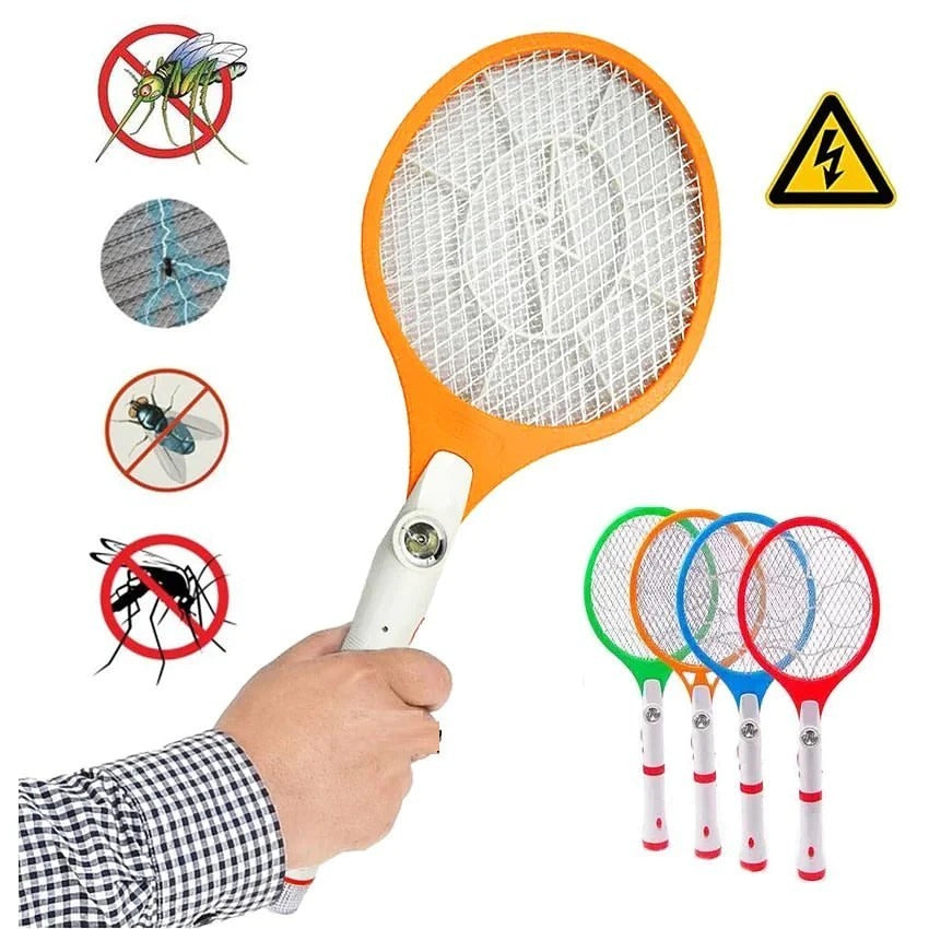 Raqueta Mata Mosquitos con Doble Linterna - Protección Eficaz para Tu Hogar